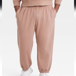 Men's Lightweight Cotton Fleece Jogger Pants - All In Motion Lt Mauve 3X